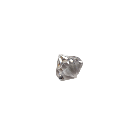 Пластиковый кристалл прозрачный "Груша", 3,5х3,1 см
