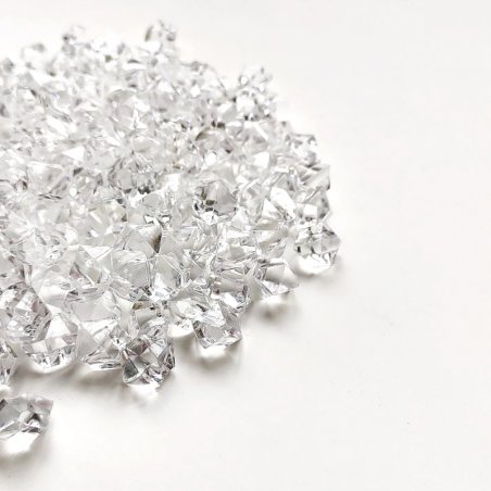 Пластиковые прозрачные кристаллы для декора маленькие (искусственный лед), 14х11 мм, 20 штук