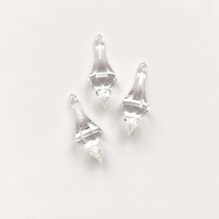 Пластиковий кристал прозорий "Піка маленька", 4 х1,7 см (3 штуки)