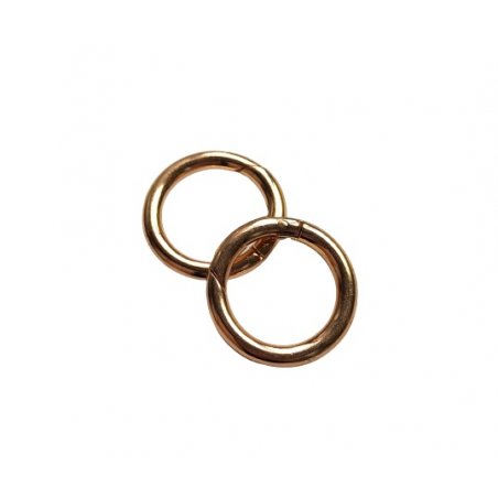 Кольцо самозажимное 35 мм, цвет золото (2 штуки)
