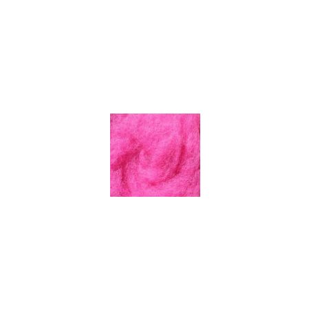 Шерсть новозеландский кардочес К4003 (27мк.), насыщенно розовый, 25г