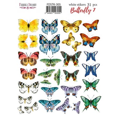 Набір наклейок (стікерів) 31 шт "Butterfly", №305