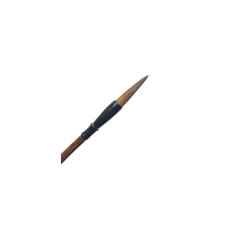 Пензлик для каліграфії з фігурною ручкою натуральний ворс розмір S