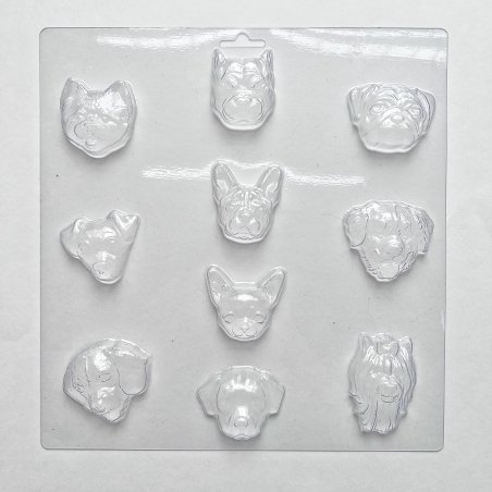 Пластиковая форма для мыла Собачки, 23х24 см, Н-0007