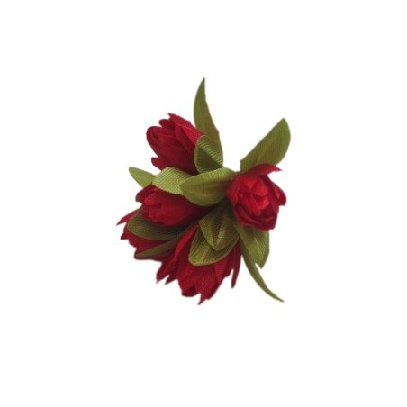 Букетик тюльпанов 1 см, цвет красный (5 штук)