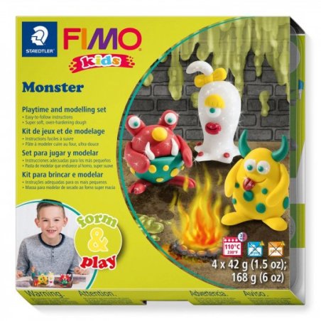 Набор полимерной глины FIMO Kids Form & Play "Монстрики" 8034 11