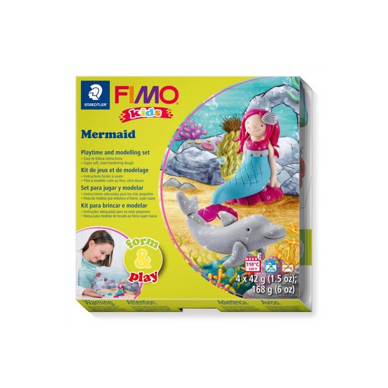 Набір полімерної глини FIMO Kids Form & Play "Русалонька" 8034 12