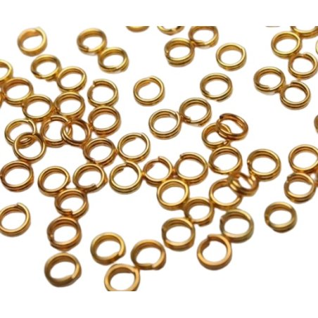Сполучні кільця подвійні, колір золото 0,5 см, 2 г