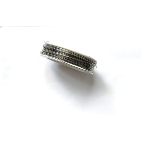 Бижутерная проволока, цвет сталь, диаметр  0,4 мм (20 метров)
