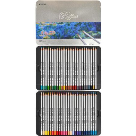Набор цветных карандашей Marco "Raffine" в металлическом пенале 7100/50TN, 50 штук