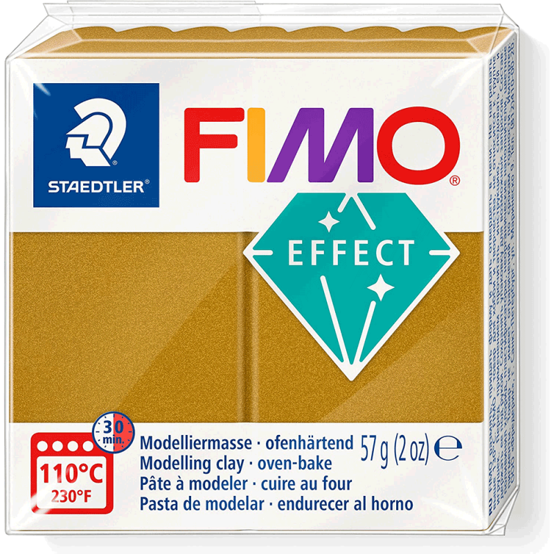 Полимерная глина Fimo Effect, №11, золотой металлик, 57 г