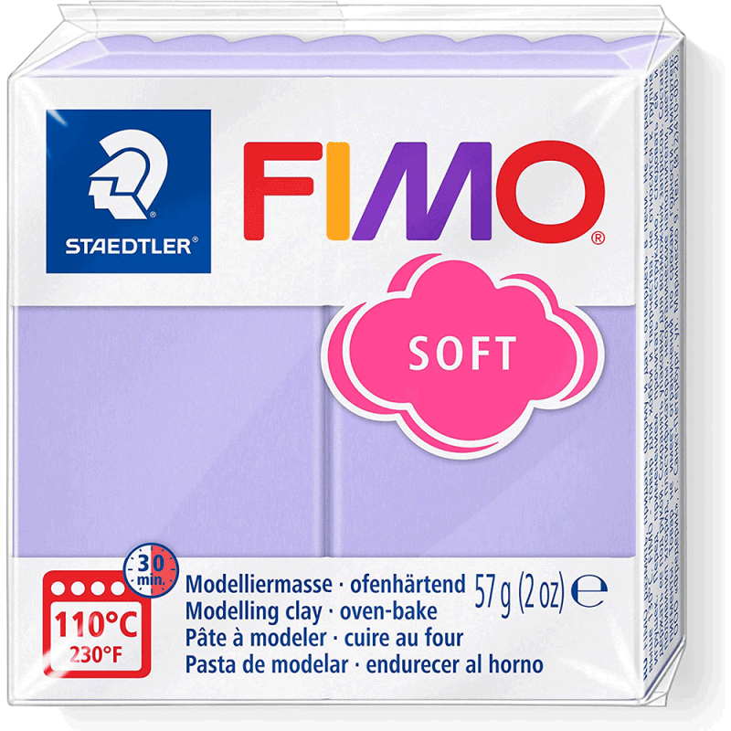 Полимерная глина Fimo Soft, №605, сиреневый пастельный, 57 г