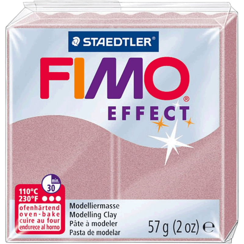 Полимерная глина Fimo Effect, №212  розовое золото с блестками, 57 г
