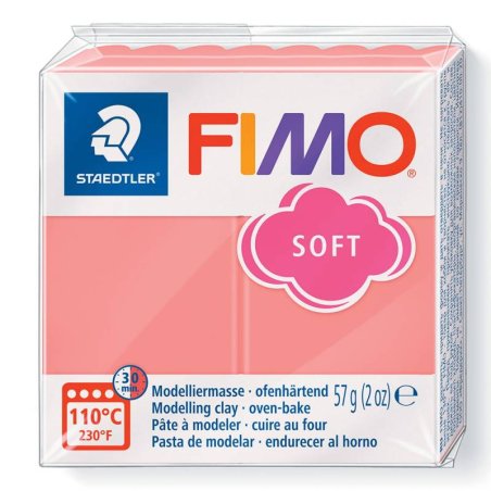Полімерна глина Fimo Soft, 57 г, №Т20, рожевий грейпфрут