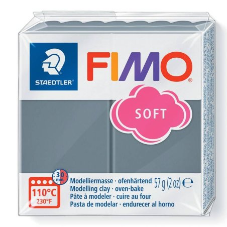 Полимерная глина Fimo Soft, 57 г, №Т80, штормовой серый