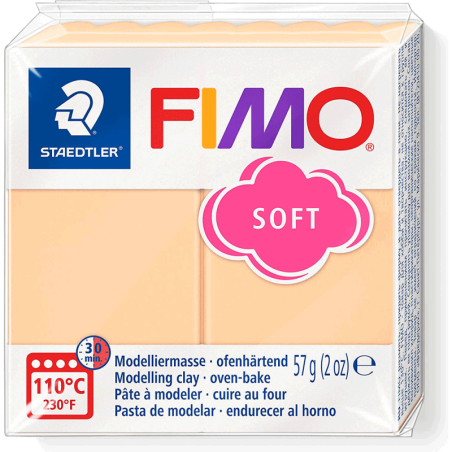 Полімерна глина Fimo Soft, №405, персикова пастельна, 57 г