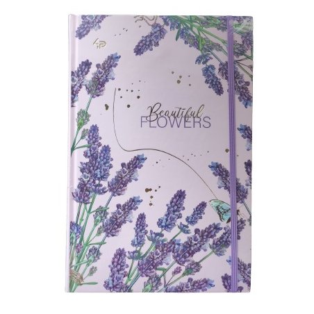 Блокнот А5 "Beautiful flowers" lavender, 64 арк.