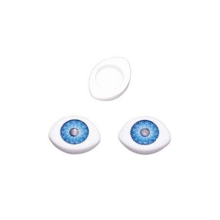 Очі для ляльок, колір - блакитний, 11х14 мм