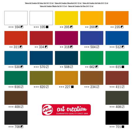 Набір олійних фарб ArtCreation 24 кольори по 12 мл