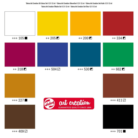Набір олійних фарб ArtCreation 12 кольори по 12 мл