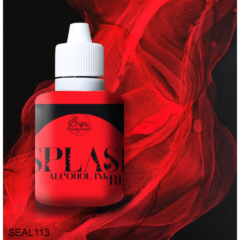 Алкогольне чорнило "SPLASH" Red ScrapEgo  (світяться у темноті), 30 мл