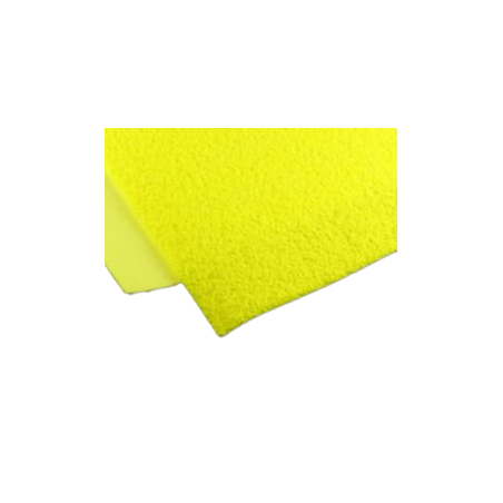 Фоамиран махровый (плюшевый) 2,3 мм., цвет желтый, 20х30 см