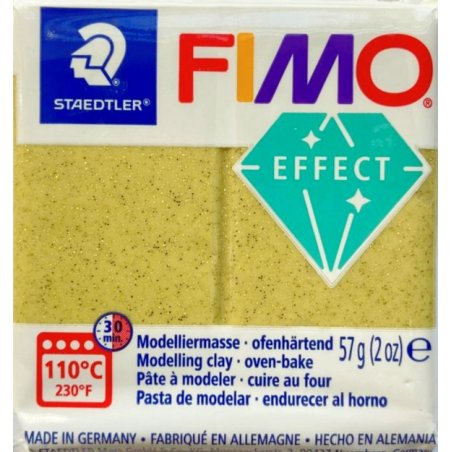Полимерная глина Fimo Effect, №112, золотой с блестками, 57 г
