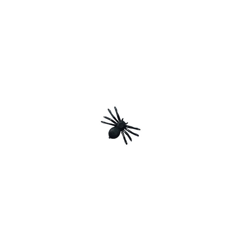 Декоративный пластиковый паук маленький черный, 2,5х1,4 см, 1 штука