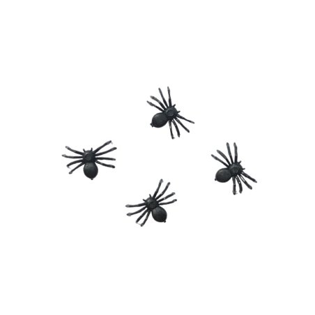 Декоративный пластиковый паук маленький черный, 2,5х1,4 см, 1 штука