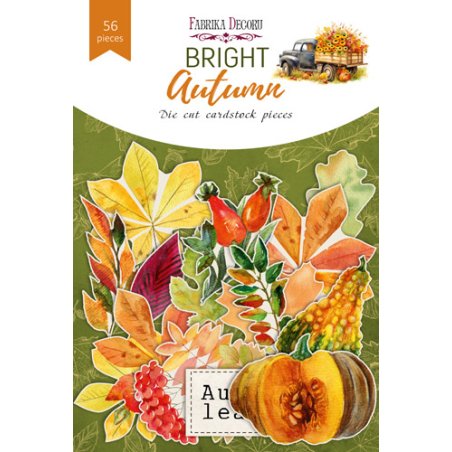 Набор высечек для скрапбукинга "Bright Autumn" FDSDC-04129, 56 штук