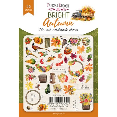Набір висічок для скрапбукінгу "Bright Autumn" FDSDC-04129, 56 штук