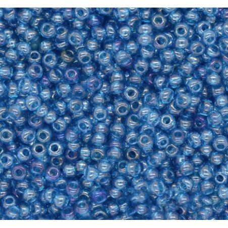 Бисер чешский PRECIOSA №769-10/0-61150- прозрачный радужный бирюзово-голубой, 10 г