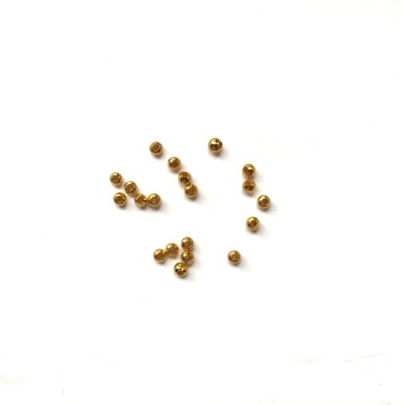 Намистини-роздільники металеві (круглі), 3 мм, колір - золото, 20 штук