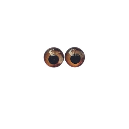 Очі скляні для ляльок, колір коричневий (пара), 10 мм
