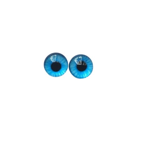 Очі скляні для ляльок, колір синьо-блакитний, 12 мм (пара)