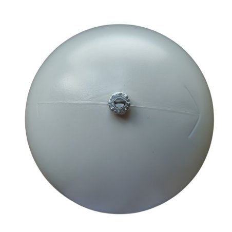 Пластикова заготовка куля сіро-біла, 12 см.