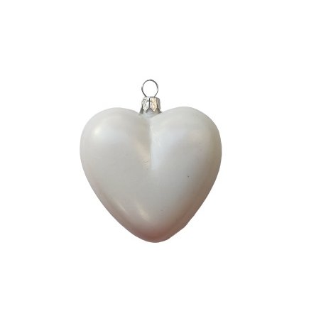 Пластикова заготовка серце, колір сіро-білий, 7 см.