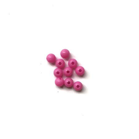 Пластиковые бусины глянцевые, цвет малиновый,0,8 см, №22