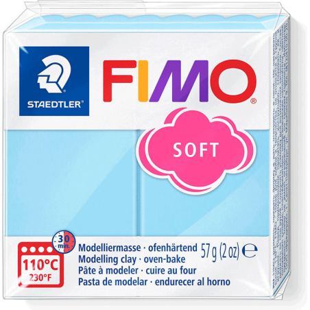 Полімерна глина Fimo Soft, №305, аквамаринова пастельна, 57 г