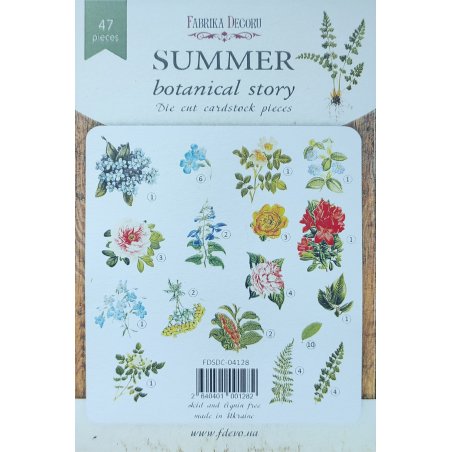 Набор высечек для скрапбукинга "Summer botanical story" FDSDC-04128, 47 штук