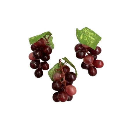 Декоративная гроздь винограда, 7 см (гранатовый с розовым), 1 штука 