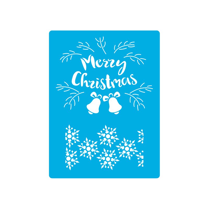 Трафарет многоразовый  Christmas snowflakes, 15X20 см (458)