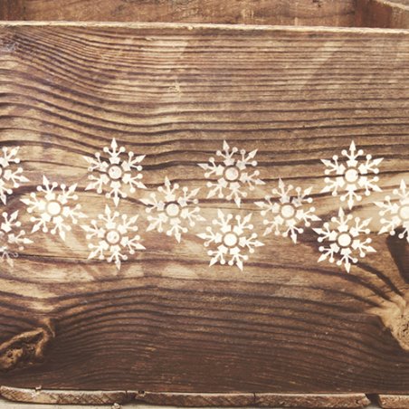 Трафарет многоразовый  Christmas snowflakes, 15X20 см (458)