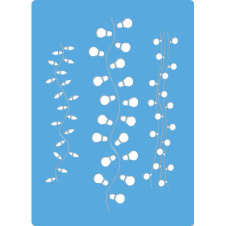 Трафарет многоразовый Гирлянды из лампочек, 15X20 см (244)