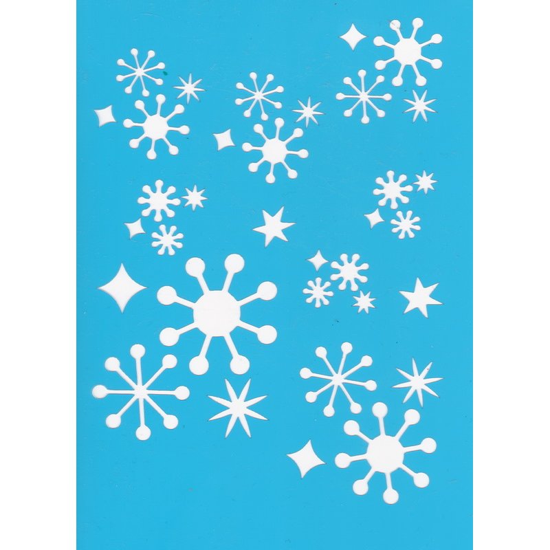 Трафарет многоразовый Снежинки, 15X20 см (066)
