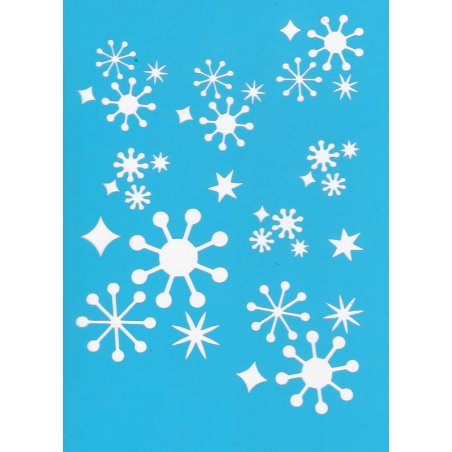 Трафарет багаторазовий Сніжинки, 15X20 см (066)