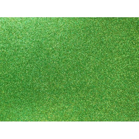 Фоамиран с глиттером, цвет зеленый 2 мм. 20х30 см