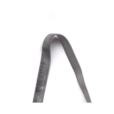 Оксамитова стрічка 1,5 см, колір сірий, 1м.