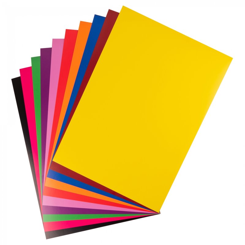 Набір кольорового картону крейдованого А3 (10 аркушів)