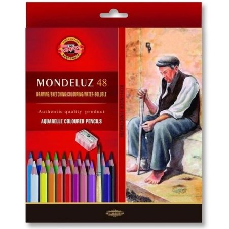 Набор профессиональных акварельных карандашей "MONDELUZ" KOH-I-NOOR, 48 штук